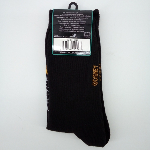 NWT Tim Burton Disney's The Night Before Christmas Socks Black Pumpkin 6-12 - Picture 3 of 6